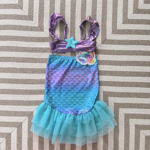 Btween Swim | Bmagical by Btween Little Mermaid Toddler Girl 2-Piece Outfit | Color: Blue/Purple | Size: 2tg | Kt2510'S Closet